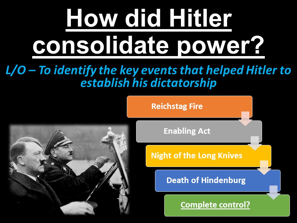 hitlers consolidation of power historiography